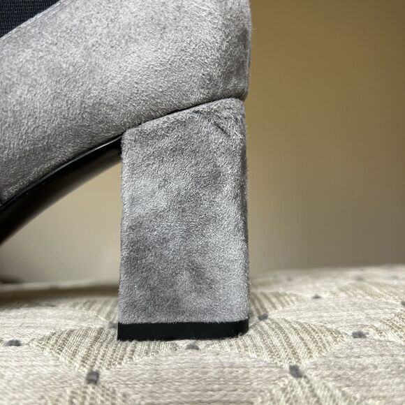 Marc Fisher LTD Zanna Gray Suede Heeled Pull On Boots Women’s 6.5 M Pointed Toe - Picture 3 of 16